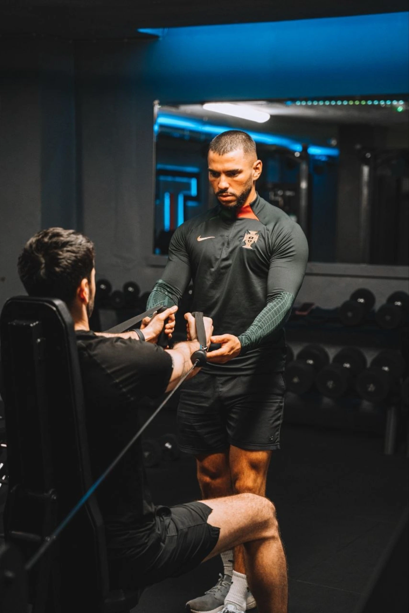 João Mendes coaching a client in Manchester